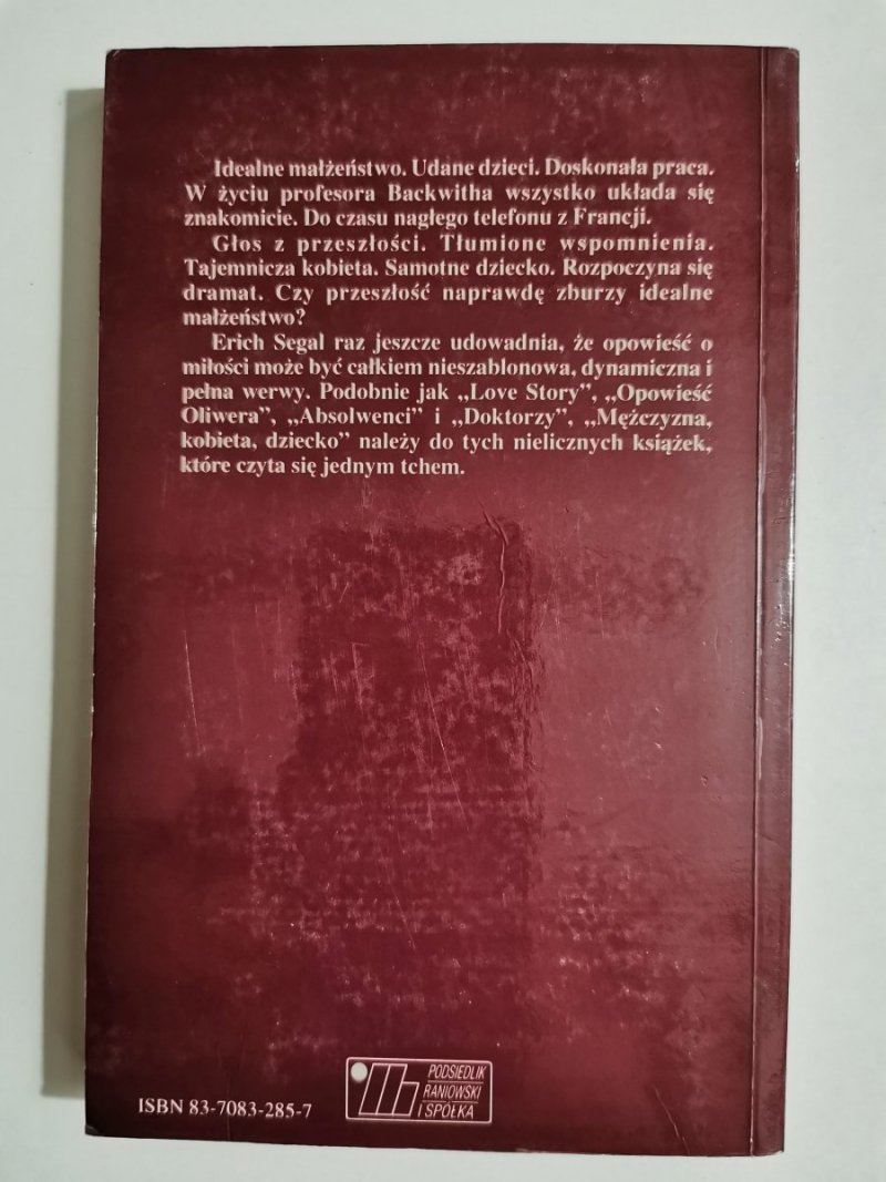 KOBIETA MĘŻCZYZNA DZIECKO - Erich Segal 1980