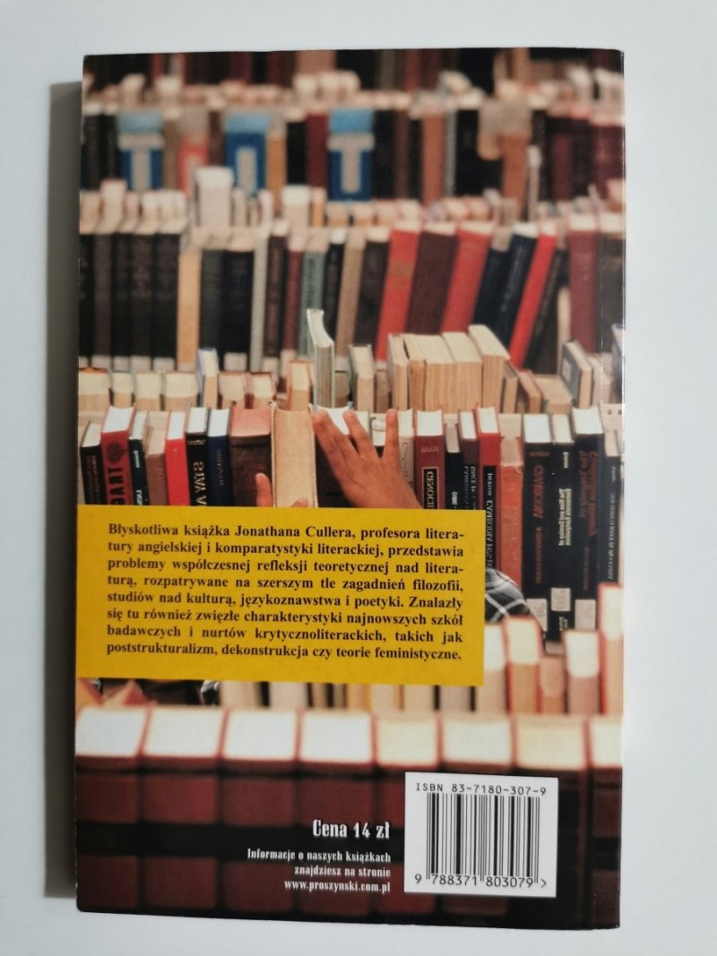 TEORIA LITERATURY. BARDZO KRÓTKIE WPROWADZENIE - Jonathan Culler 