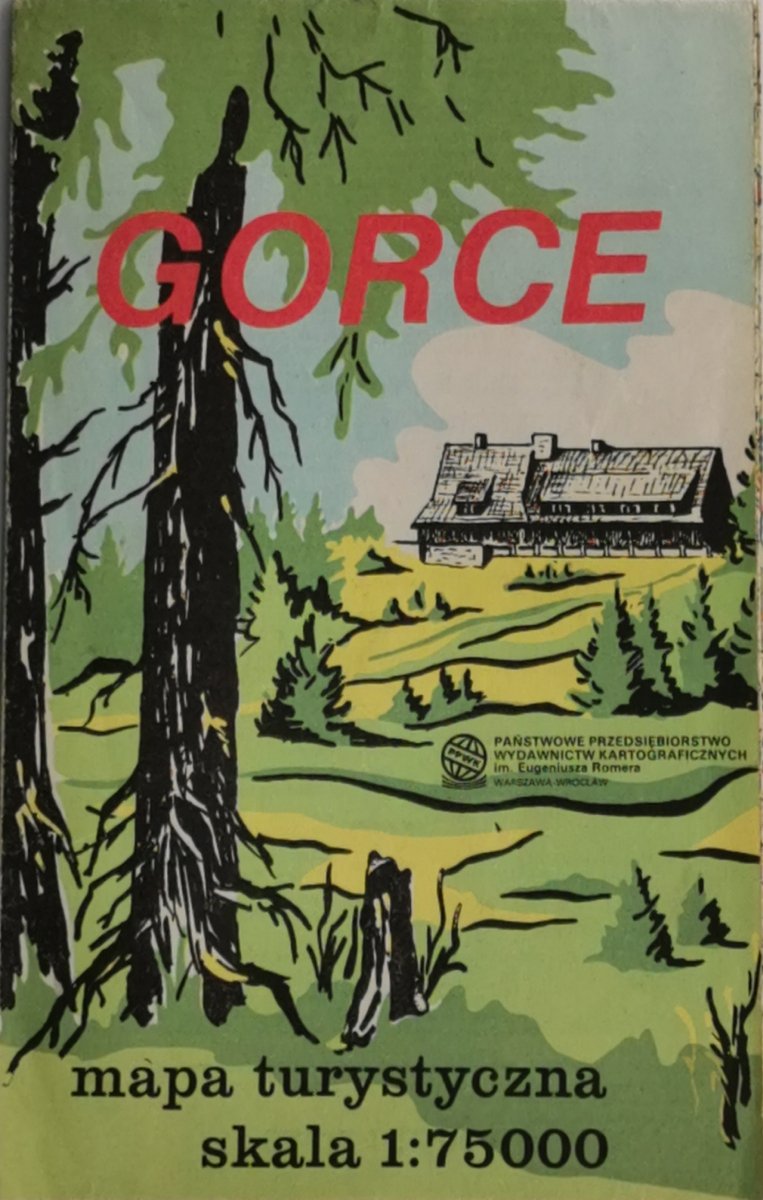 GORCE MAPA TURYSTYCZNA 1:75 000 1989
