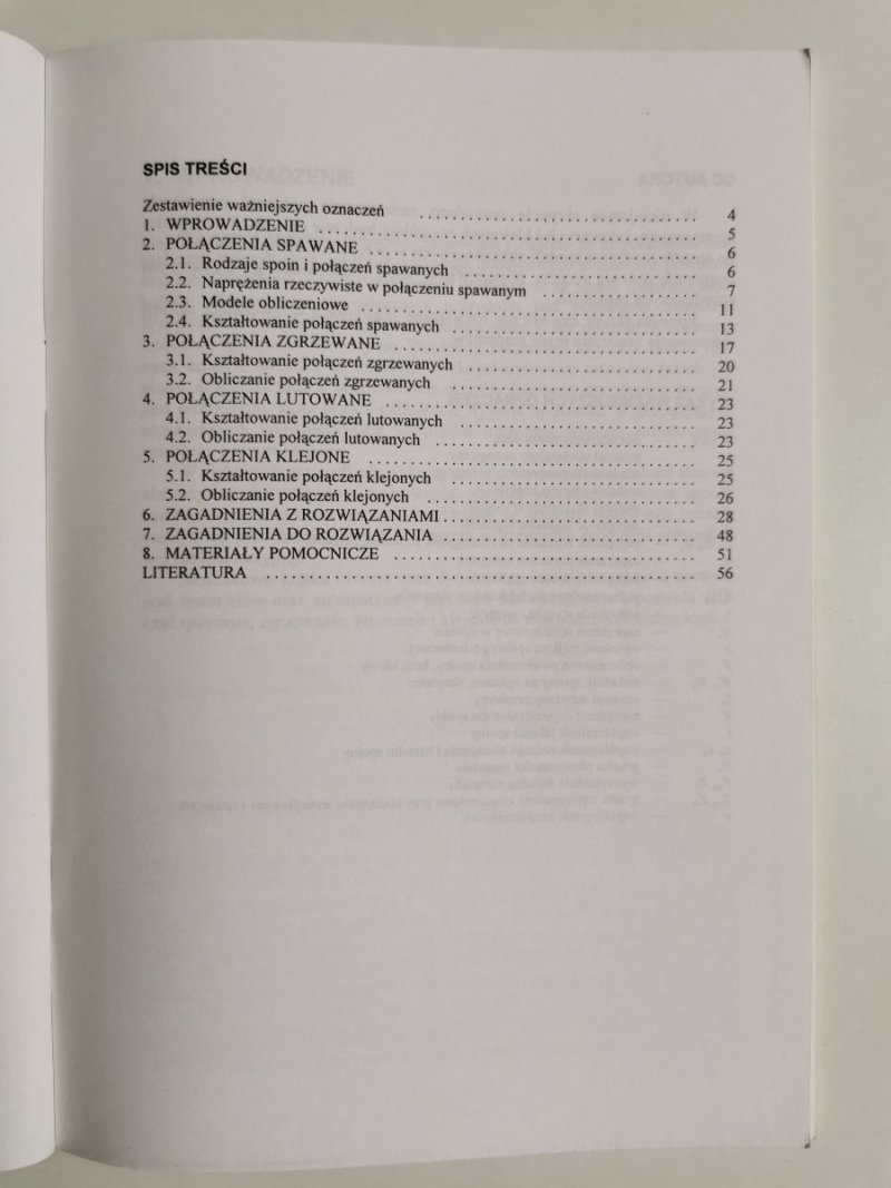 WYKŁAD Z PODSTAW KONSTRUKCJI MASZYN Z ĆWICZENIAMI RACHUNKOWYMI. POŁĄCZENIA SPAWANE, ZGRZEWANE, LUTOWANE I KLEJONE 1998