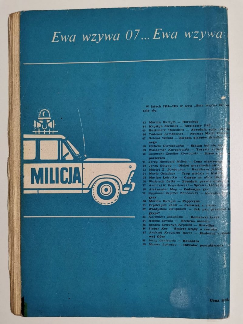 EWA WZYWA 07 NR 90 DWIE LEWE NOGI - Zygmunt Zeydler Zborowski 1976