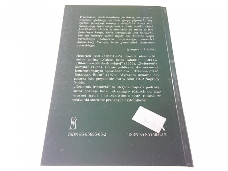 DZIENNIK IRLANDZKI - Heinrich Boll 1996