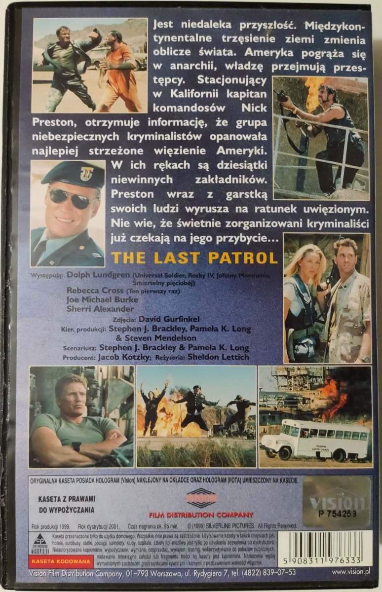 VHS. OSTATNI PATROL – D.LUNDGREN