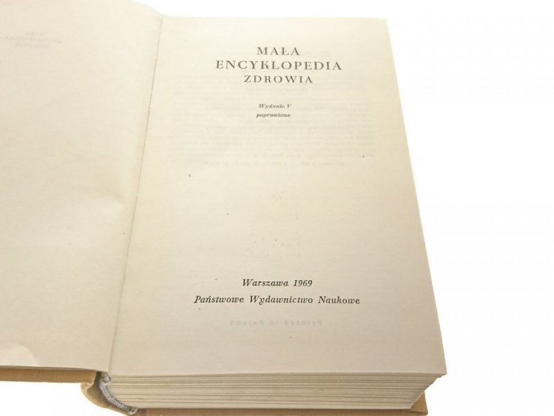 MAŁA ENCYKLOPEDIA ZDROWIA - Red. Jan Wolański 1969