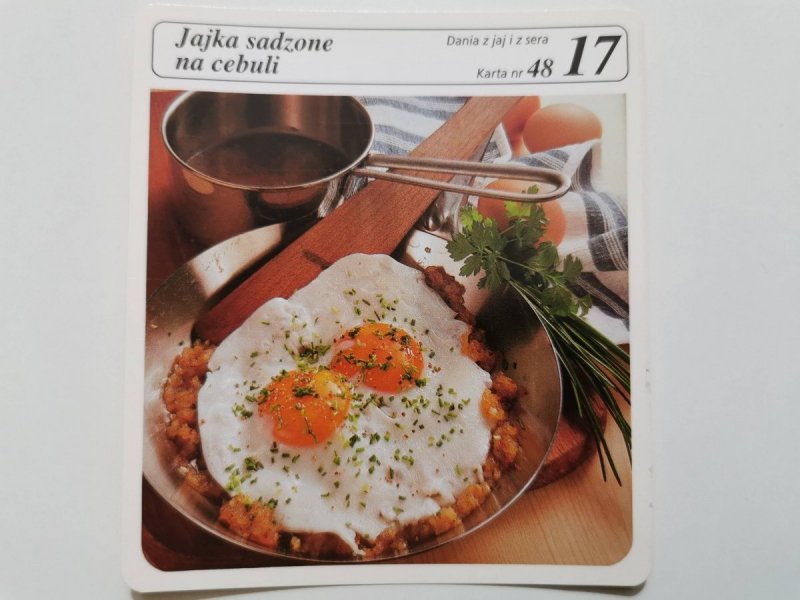 KARTA KULINARNA NR. 48 JAJKA SADZONE NA CEBULI