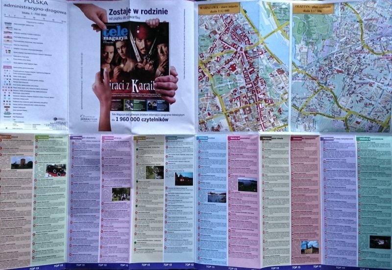 POLSKA PÓŁNOCNO-WSCHODNIA MAPA TURYSTYCZNE CZĘŚĆ 3 Z 4 