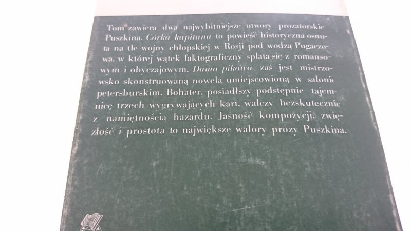 CÓRKA KAPITANA DAMA PIKOWA Aleksander Puszkin 1989