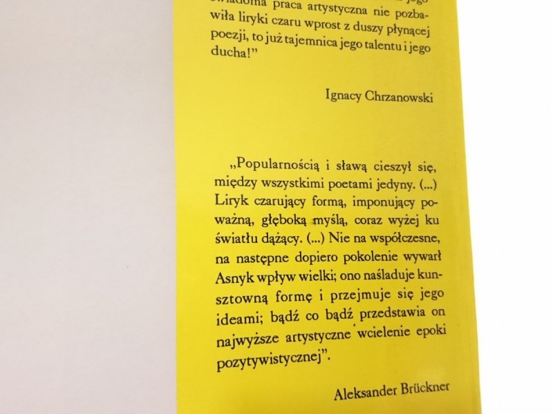POEZJE ZEBRANE - Adam Asnyk 1995