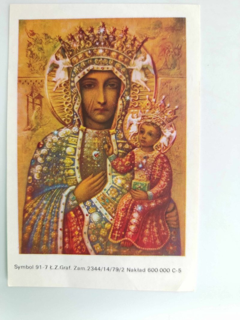 SYMBOL 91 MARYJA Z DZIECIĄTKIEM BIAŁA RAMA