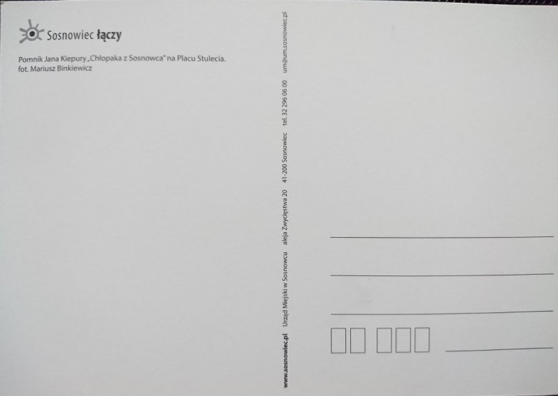 SOSNOWIEC ŁĄCZY. POMNIK JANA KIEPURY CHŁOPAKA Z SOSNOWCA