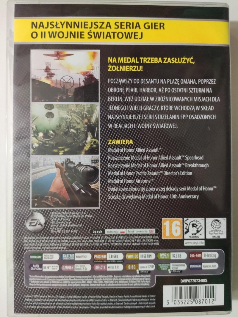 PC-DVD. MEDAL OF HONOR 10TH ANNIVERSARY