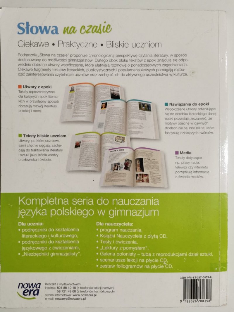 SŁOWA NA CZASIE. PODRĘCZNIK KLASA 3 2014