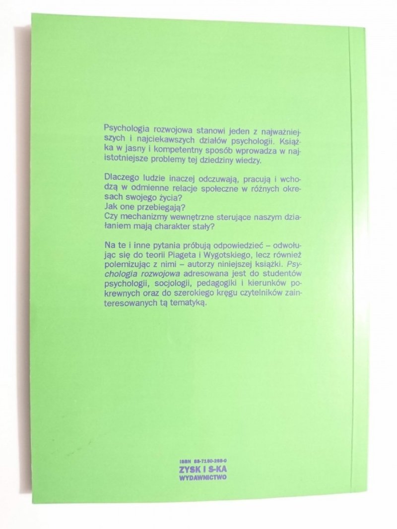 PSYCHOLOGIA ROZWOJOWA - red. Peter E. Bryant 1995