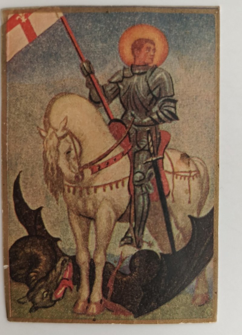 ŚWIĘTY NA KONIU Z FLAGĄ