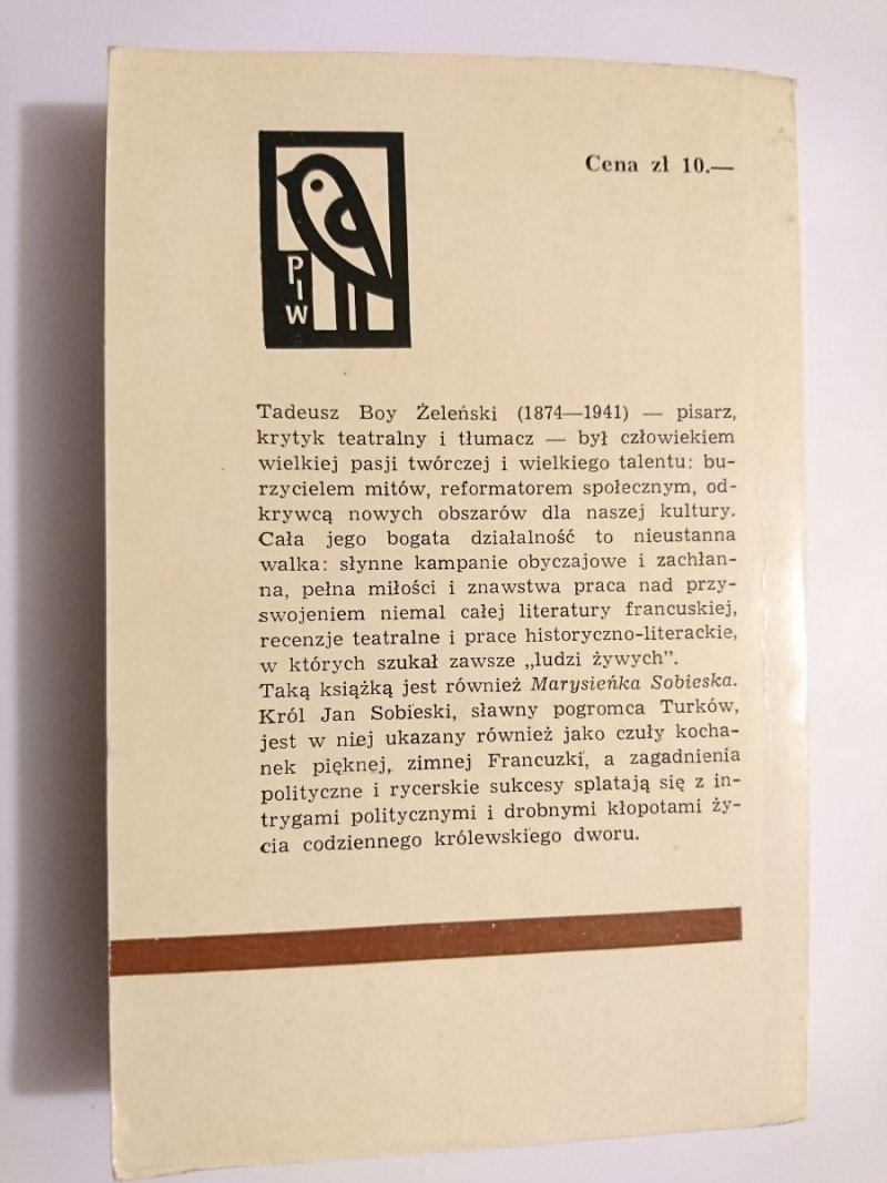 MARYSIEŃKA SOBIESKA - Tadeusz Żeleński-Boy 1967