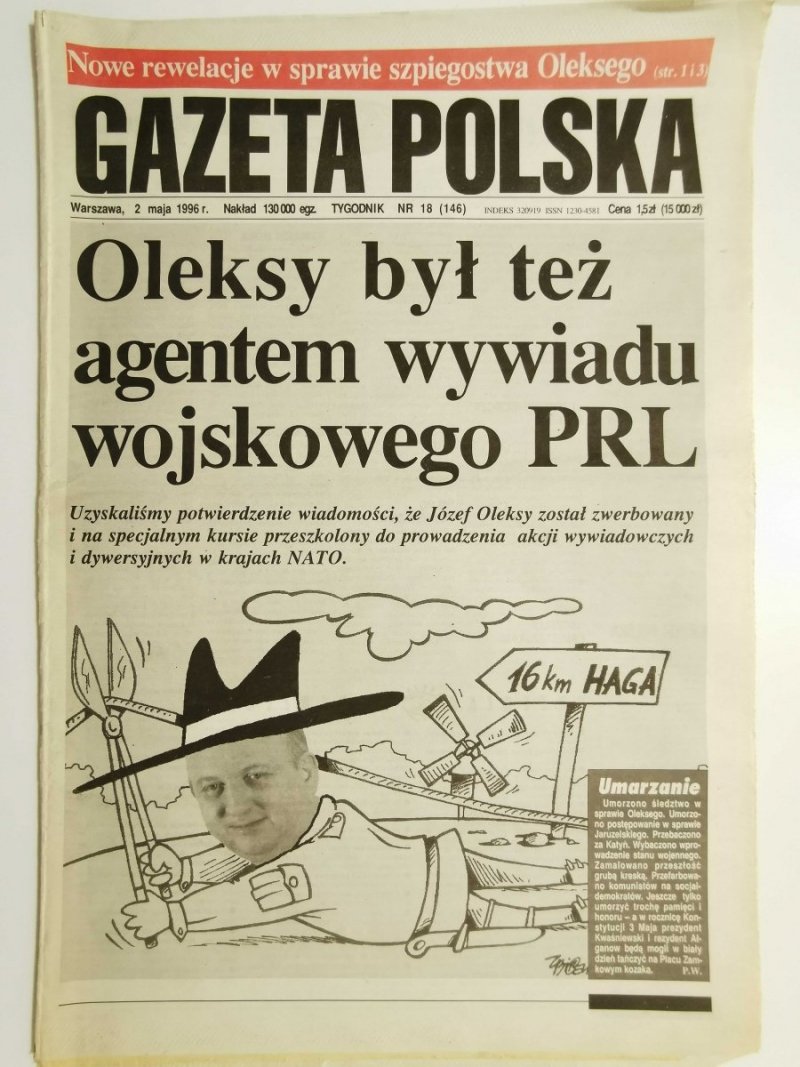 GAZETA POLSKA TYGODNIK NR 18 (146) 2 MAJA 1996 r.