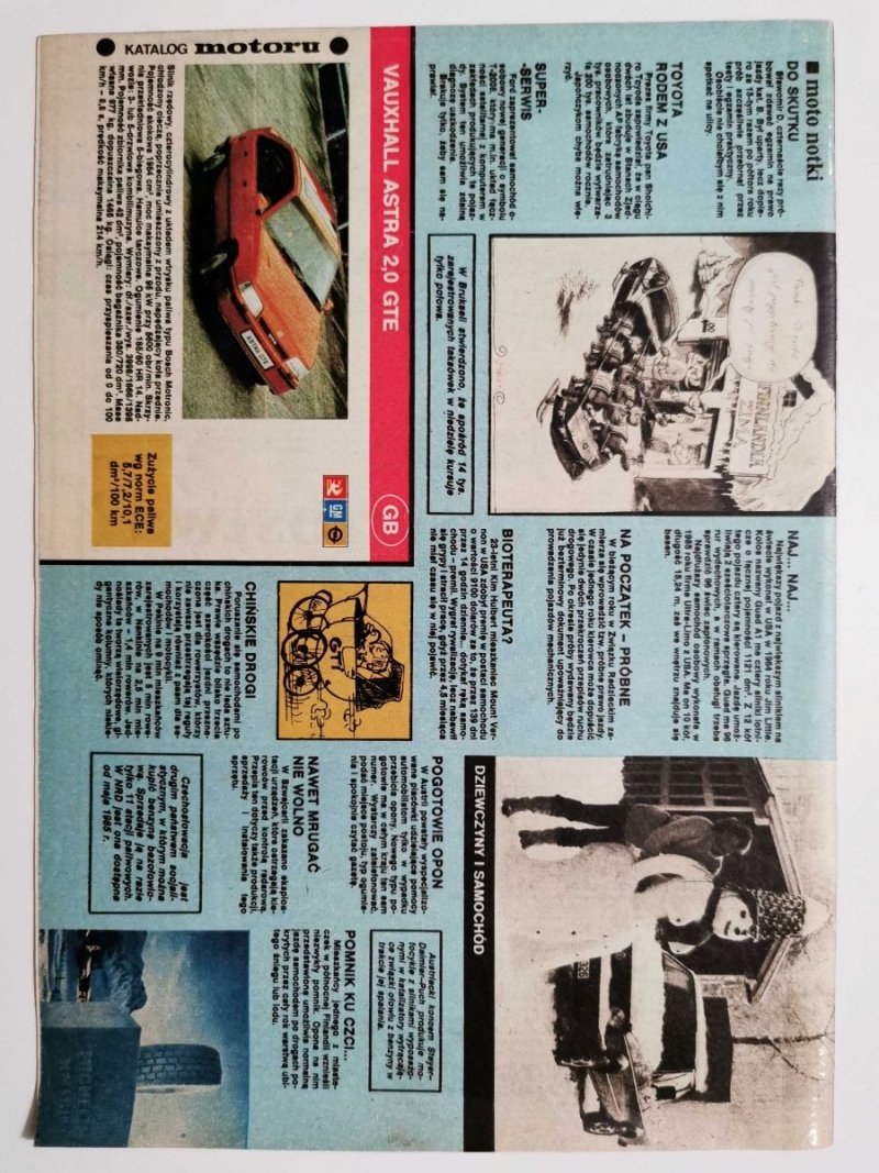MOTOR ROK XXXVI 18 STYCZNIA 1987 NR 3 (1796) SAMOCHODOY ROKU 