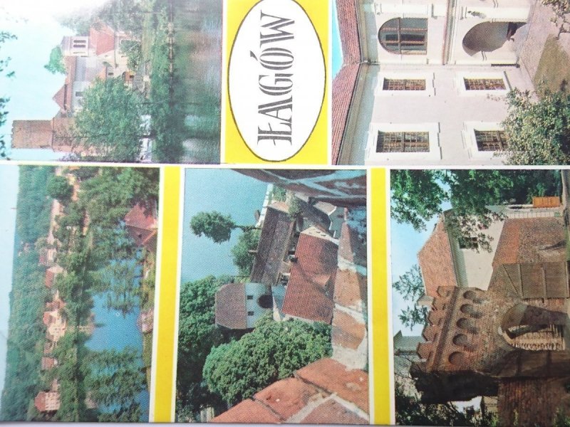 ŁAGÓW. PANORAMA Z WIEŻY ZAMKOWEJ. ZAMEK Z XIV w.