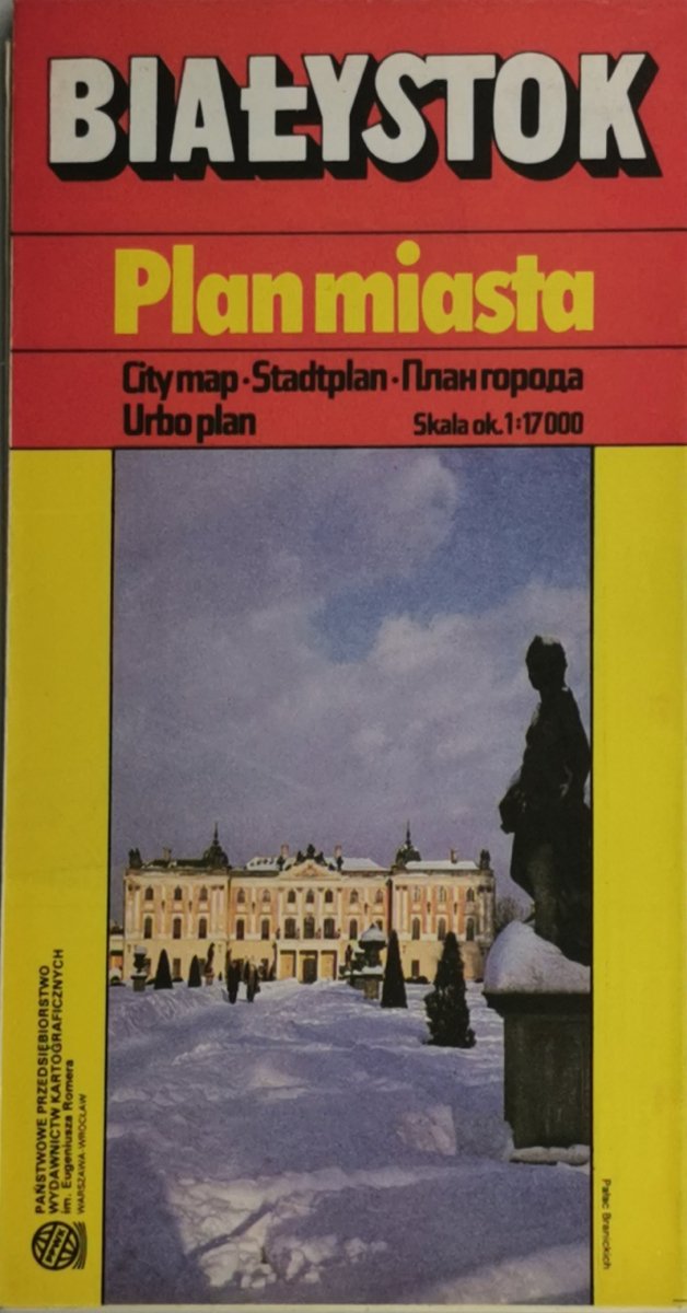 BIAŁYSTOK PLAN MIASTA MAPA 1:17 000 1991