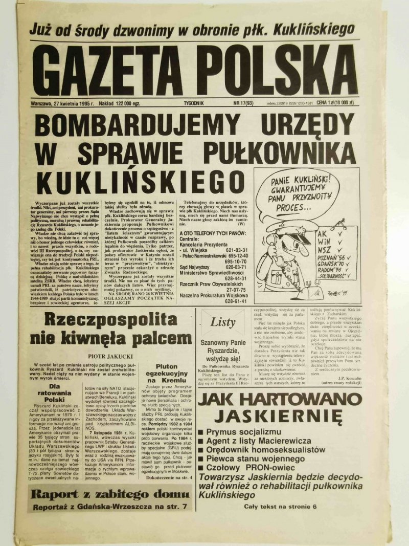 GAZETA POLSKA TYGODNIK NR 17 (93) 27 KWIETNIA 1995 r.