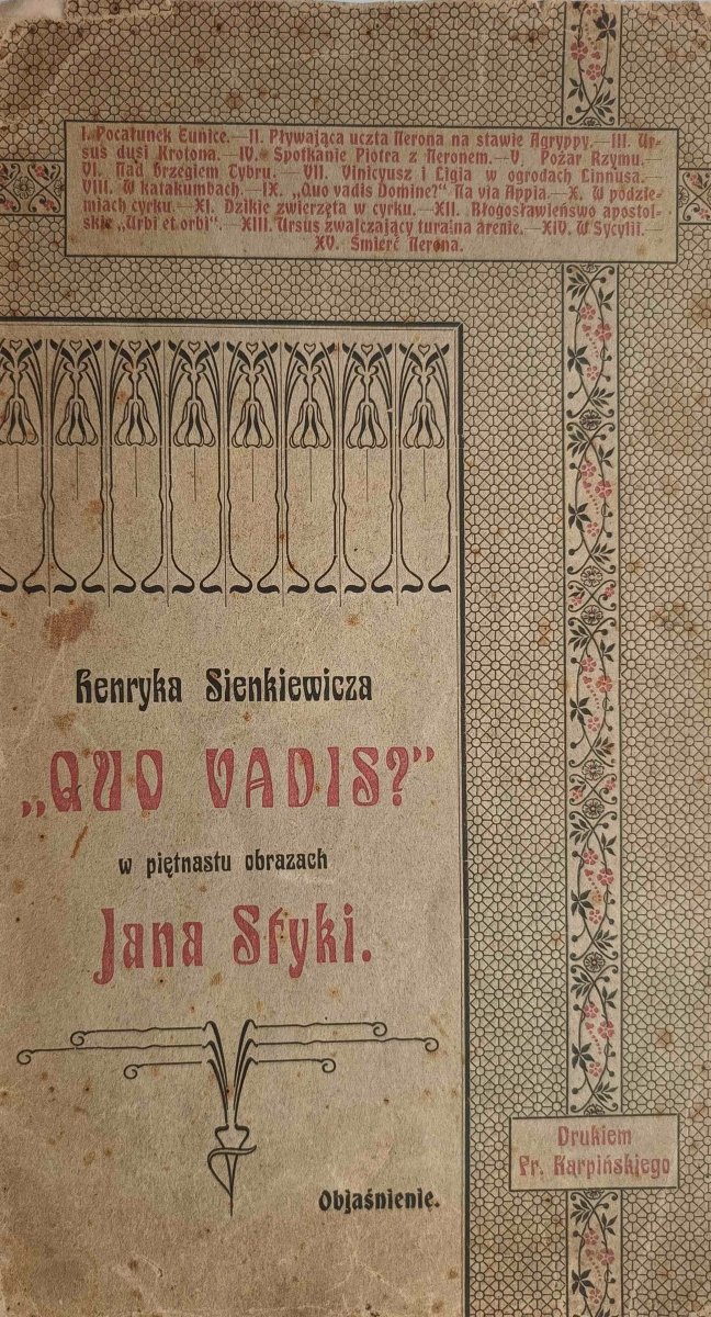 QUO VADIS W PIĘTNASTU OBRAZACH JANA STYKI 1902 - Henryk Sienkiewicz