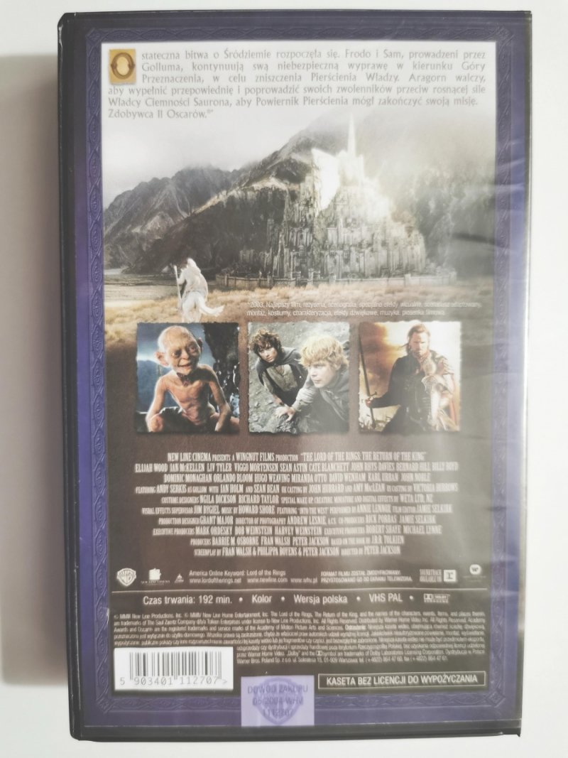 VHS. WŁADCA PIERŚCIENI POWRÓT KRÓLA