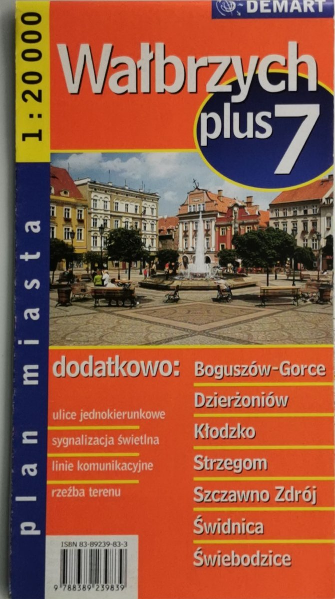 WAŁBRZYCH MAPA 1:20 000 PLAN MIASTA