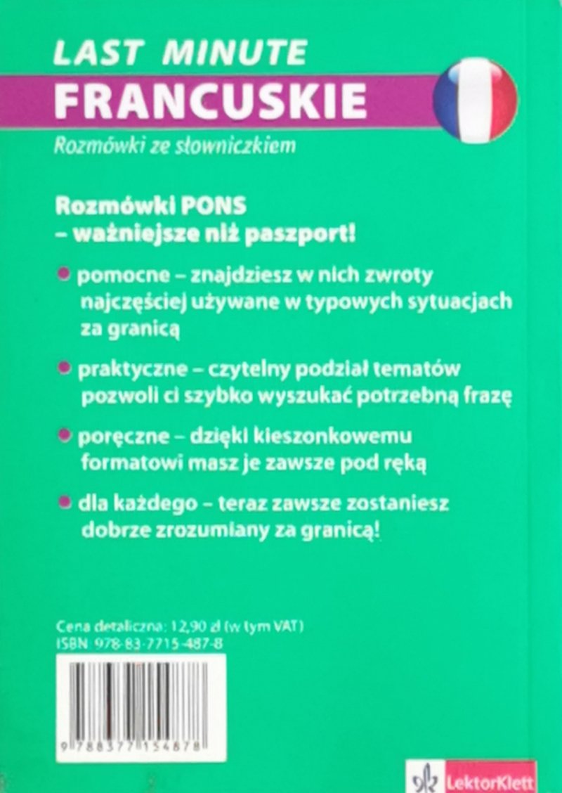 LAST MINUTE FRANCUSKIE ROZMÓWKI ZE SŁOWNICZKIEM Jacqueline Sword