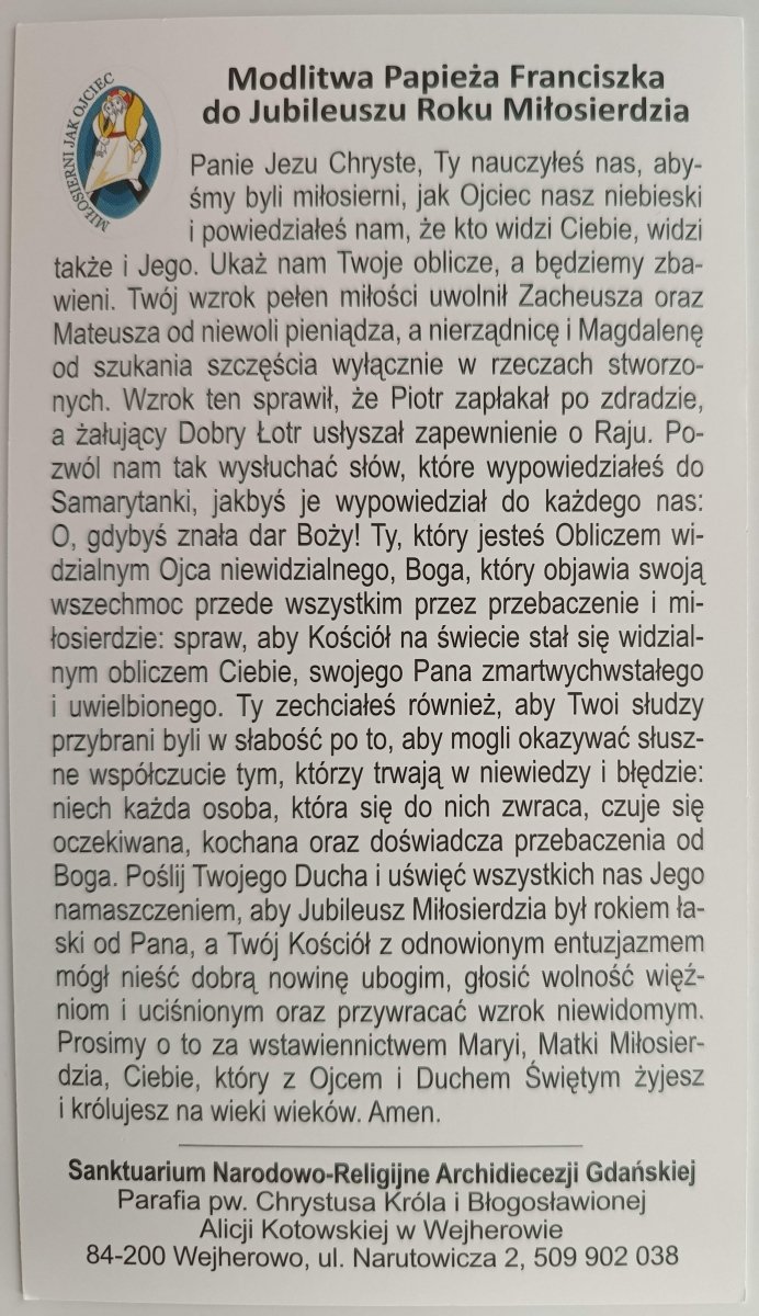 BĄDŹCIE MIŁOSIERNI JAK OJCIEC