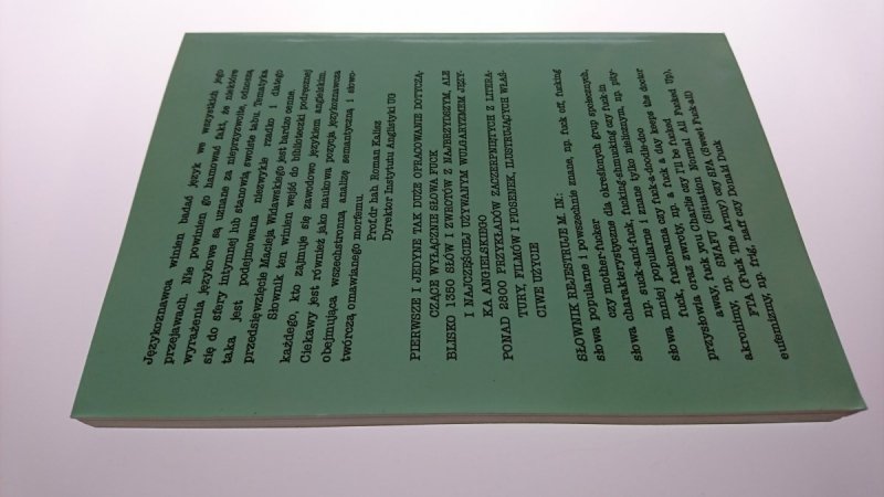 THE FUCKTIONARY. SŁOWNIK - Maciej Widawski 1994