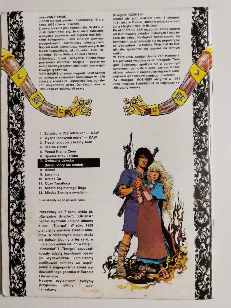 THORGAL. GWIEZDNE DZIECKO 1989