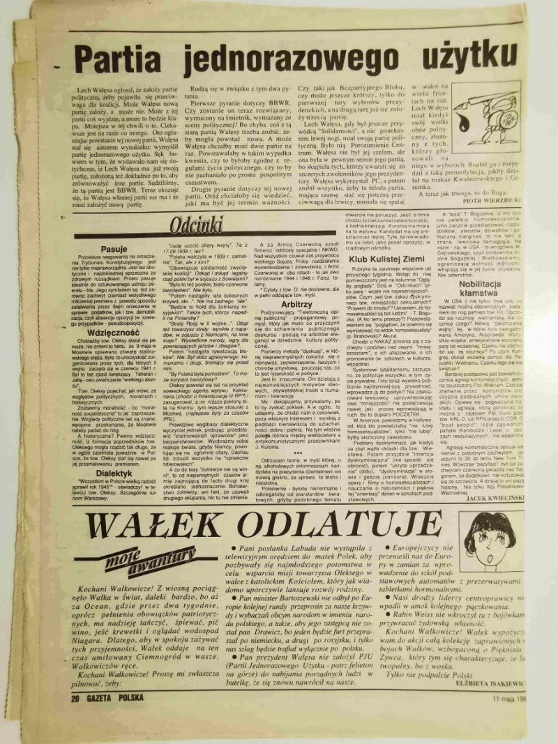 GAZETA POLSKA TYGODNIK NR 19 (95) 11 MAJA 1995 r.
