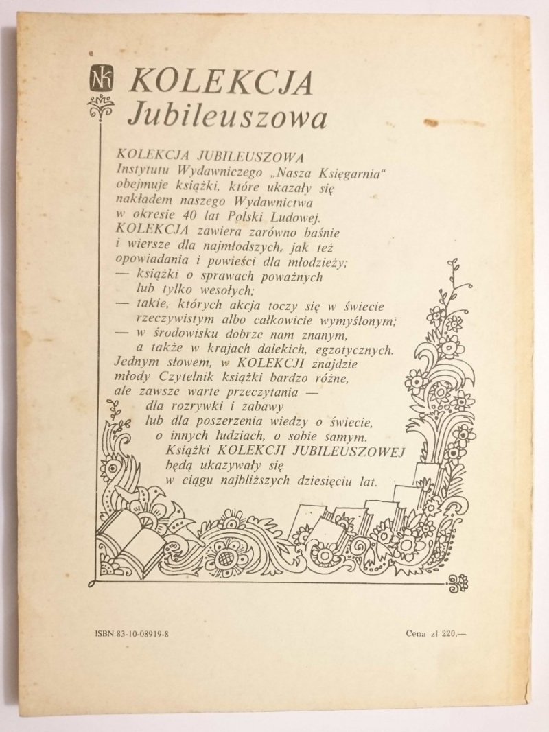 SZKOŁA NAD OBŁOKAMI - Maria Kownacka 1986