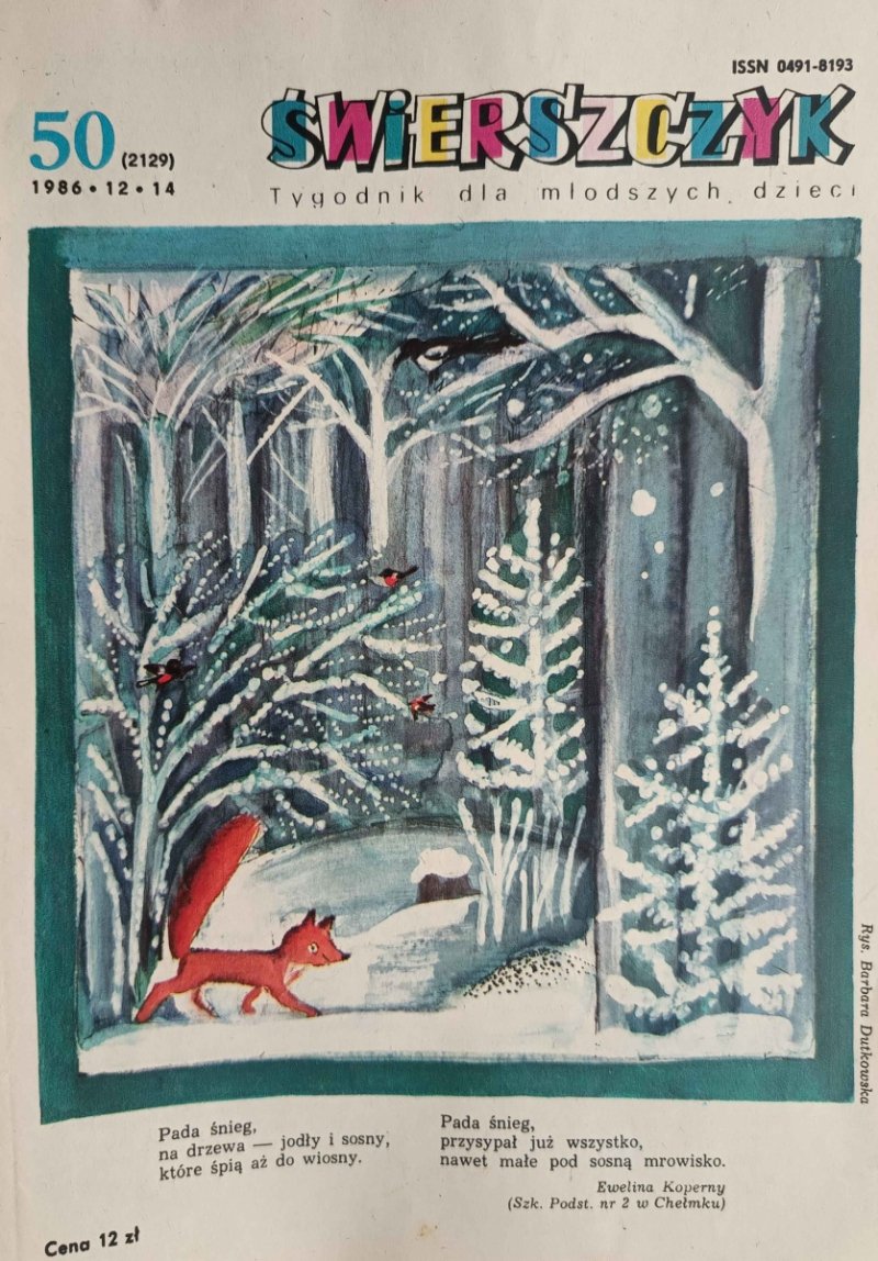 ŚWIERSZCZYK. TYGODNIK DLA MŁODSZYCH DZIECI. 50. 1986.12.14