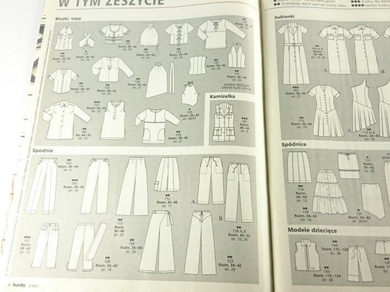 BURDA 7/2001 ODROBINA EKSTRAWAGANCJI