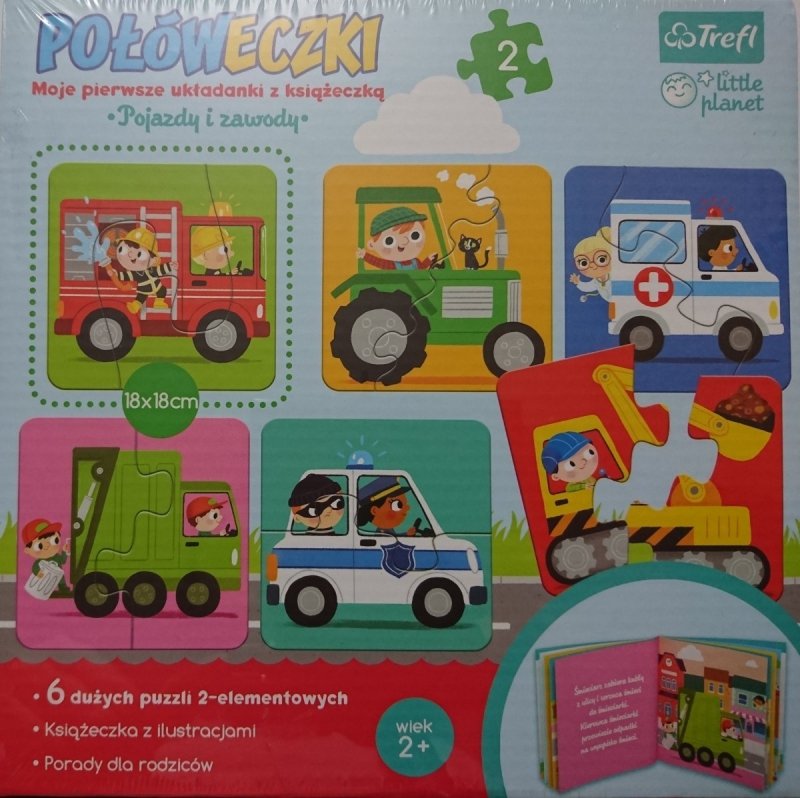 TREFL. POŁÓWECZKI. 6 DUŻYCH PUZZLI 2-ELEMENTOWYCH