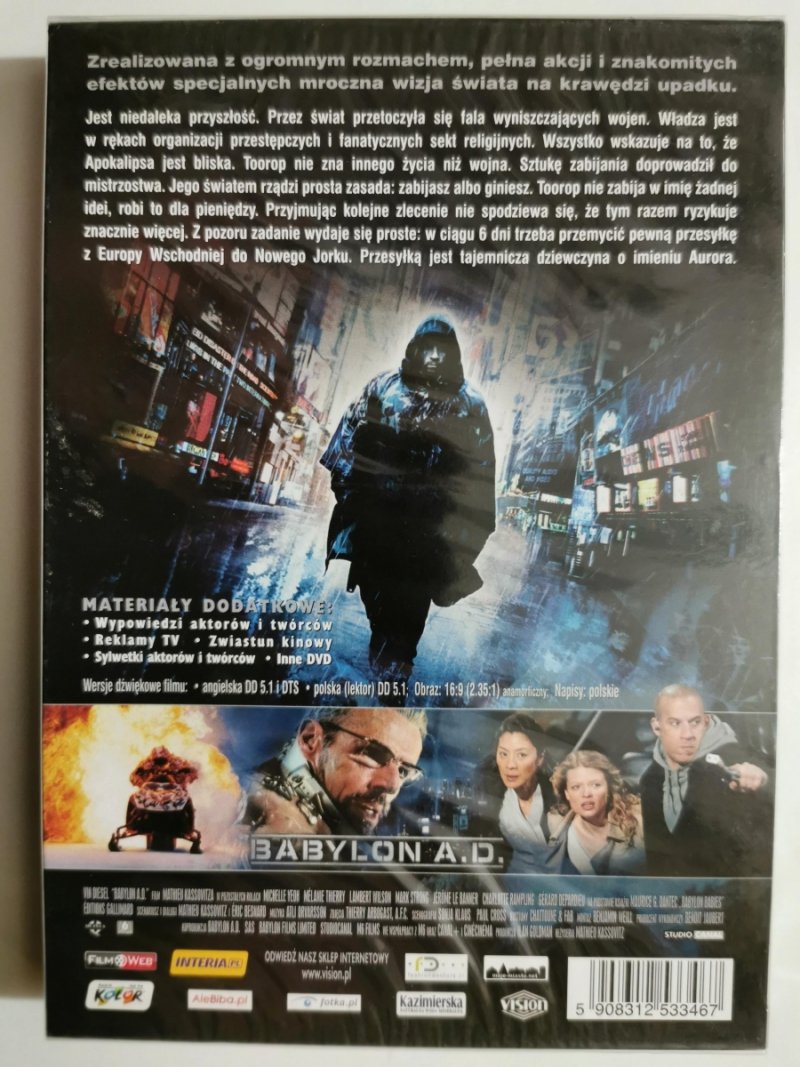 DVD. BABYLON A.D. Mathieu Kassovitz