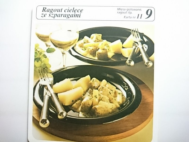 KARTA KULINARNA NR 11 RAGOUT CIELĘCE ZE SZPARAGAMI