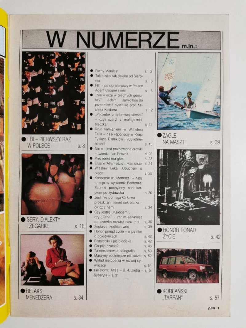 PAN MAGAZYN PORADNICZO-HOBBYSTYCZNY SIERPIEŃ 1991 NR 8 (45) ROK V