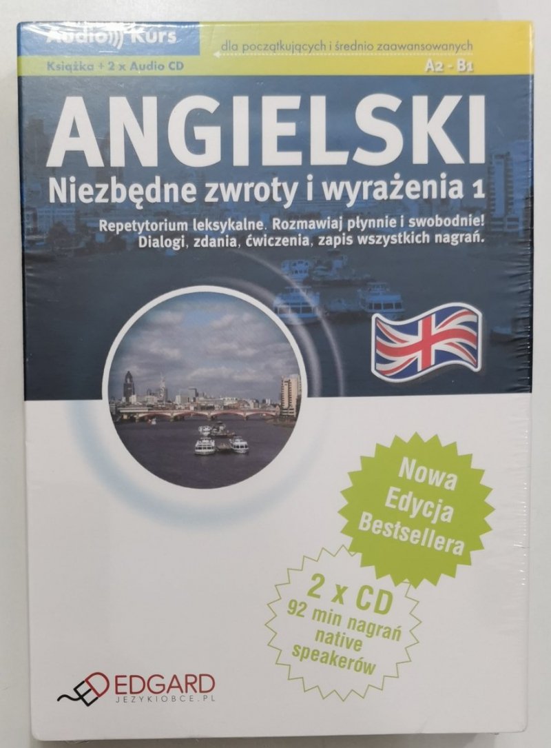 ANGIELSKI NIEZBĘDNE ZWROTY I WYRAŻENIA. KSIĄŻKA + 2 x AUDIO