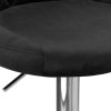 Hoker barowy Cydro chromowane czarne Velvet