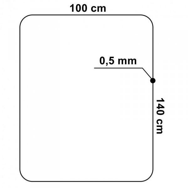 Mata ochronna pod fotel pvc 100x140 cm 0,5 mm