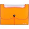 Teczka harmonijkowa z gumką 13-przegródek okno PVC RIO pomarańczowa 38128 ORANGE DELI