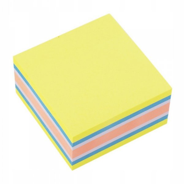 Bloczek samoprzylepny 75x75mm 400k mix neon mango D.RECT (110626)