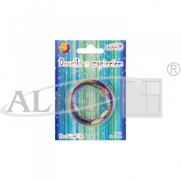 Druciki kolorowe z zapięciem 15cm 8szt. PH-2660 ALIGA