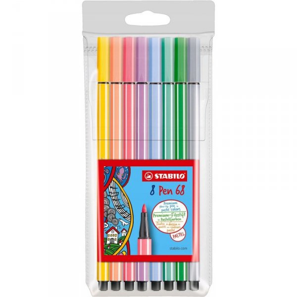 Flamaster PEN 68 PASTEL etui (8szt.) 68/8-01 STABILO