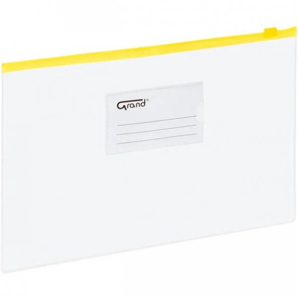 Koperta foliowa A4 na suwak EC009B żółta 120-1463 GRAND