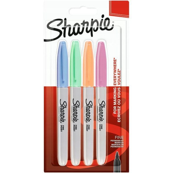 Markery permanentne SHARPIE FINE PASTEL 4kol. 2065402