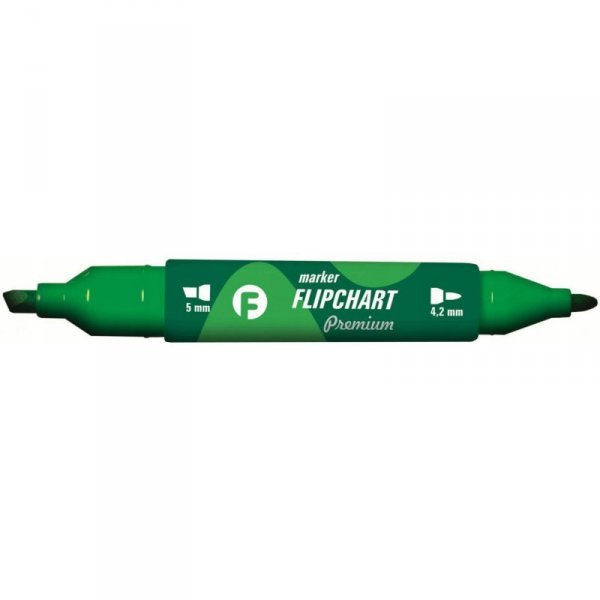 Marker FLIPCHART kon.okr/ści.zielony KM503-Z2 TETIS dwustr5mm/4.2mm