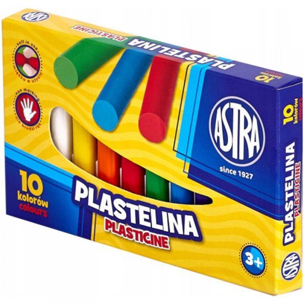 Plastelina szkolna dla dzieci zestaw 10 kolorów 83812902 ASTRA